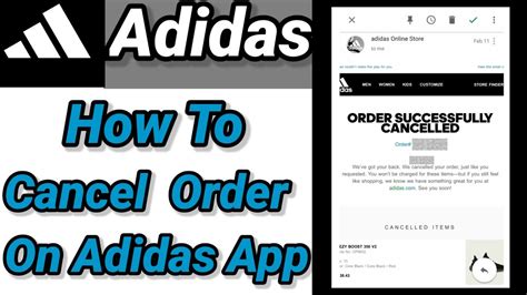 adidas canada cancel order.